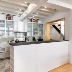 Crisp, White Kitchen with Modern Features