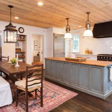Modern Farmhouse Kitchen Includes Cozy Breakfast Nook 