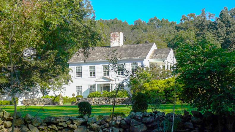 Colonial farmhouse with original stone walls