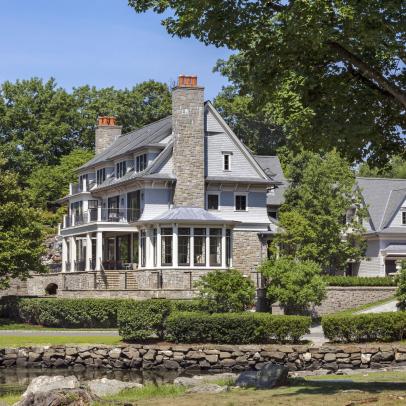 Stone and Clapboard Luxury Home in Connecticut