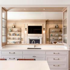 Traditional Kitchen with Pass-Through to Family Room