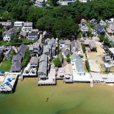 Boathouse and Cottage Overhead View