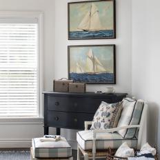 Nautical-Inspired Bedroom Seating Area