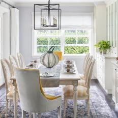 Bright And White Traditional Dining Space 