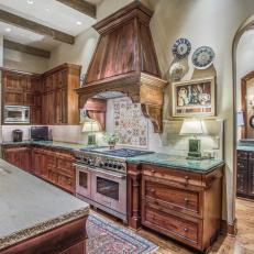 Open Kitchen With Old World Details