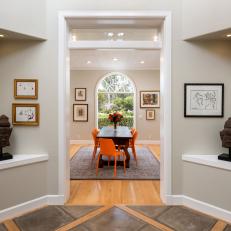 Artwork Creates Cohesive Look for Foyer, Dining Room