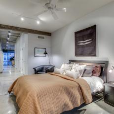 Penthouse Bedroom With Polished Floors