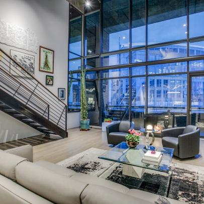 Industrial Penthouse Living Room 