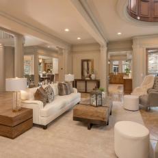 Neutral Living Room Loaded with Architectural Detail