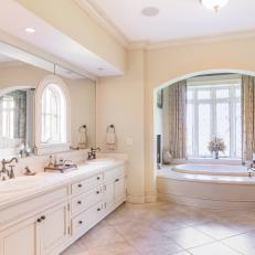 Spacious French Country Master Bath 