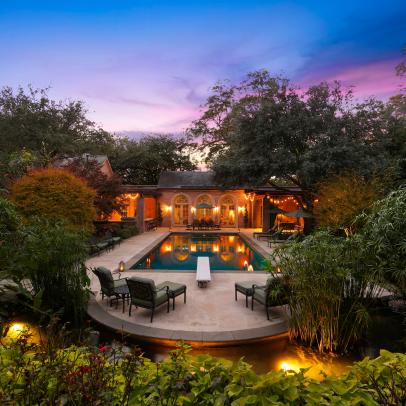 Cabana, Swimming Pool Create Tranquil Oasis in Backyard
