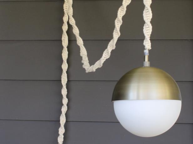 How To Make A Macrame Cord Cover, Spray Painting Chandelier Chain With S Hooks