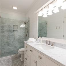 Marble Details in Bathroom Offer Luxury to Guests