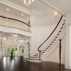 Beautiful Foyer in Magnificent Manor with Grand Staircase