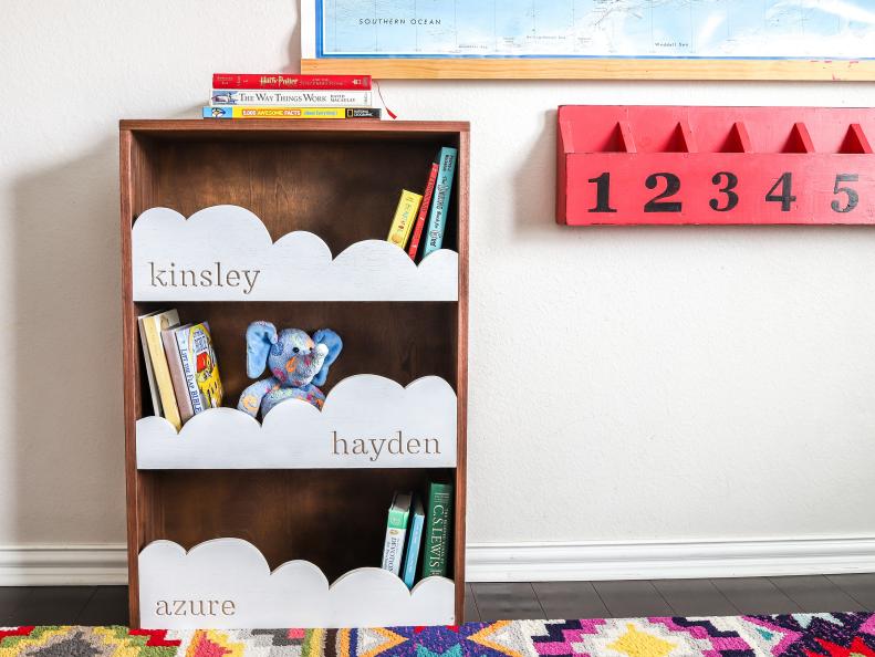 Bookshelf With Cloud Details