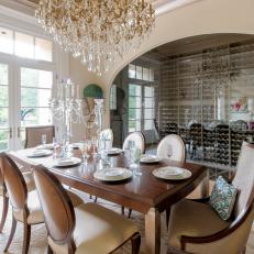Traditional Dining Room and Wine Cellar