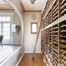 Wine Cellar With Arched Window