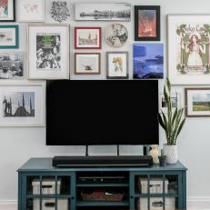 Eclectic Gallery Wall and TV