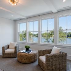 Bright Sun Room with Waterfront View 