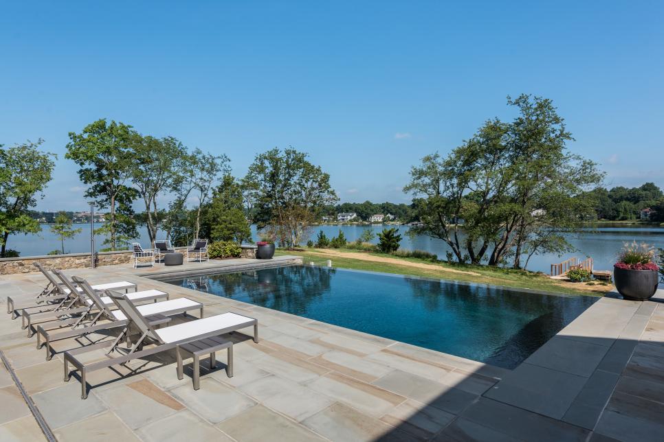 lake house with private pool