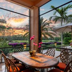 Indoor and Outdoor Dining in Tropical Setting