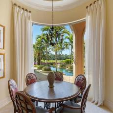 Yellow Breakfast Nook with Round Table