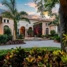 Brick Driveway and Marble Courtyard in Naples