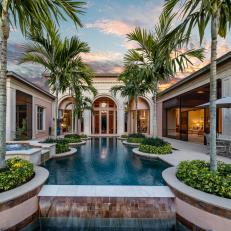 Tropical Backyard Pool and Lanai in Florida