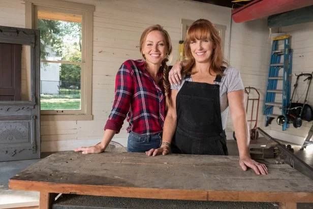 Karen E Laine and Mina Starsiak-Hawk of HGTV's Good Bones.