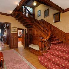 Traditional Foyer With Stately Staircase