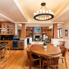 Craftsman Style Dining Room With Hardwood Details