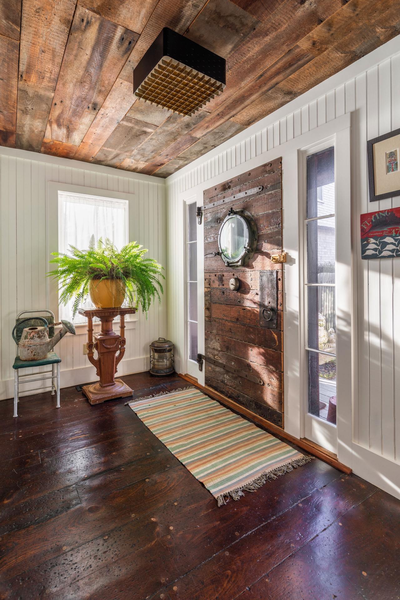 Coastal Foyer With Nautical Front Door Hgtv