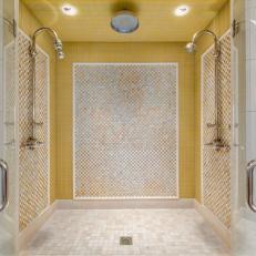 Master Bath Includes Generous Walk-In Shower With Mosaic Tile