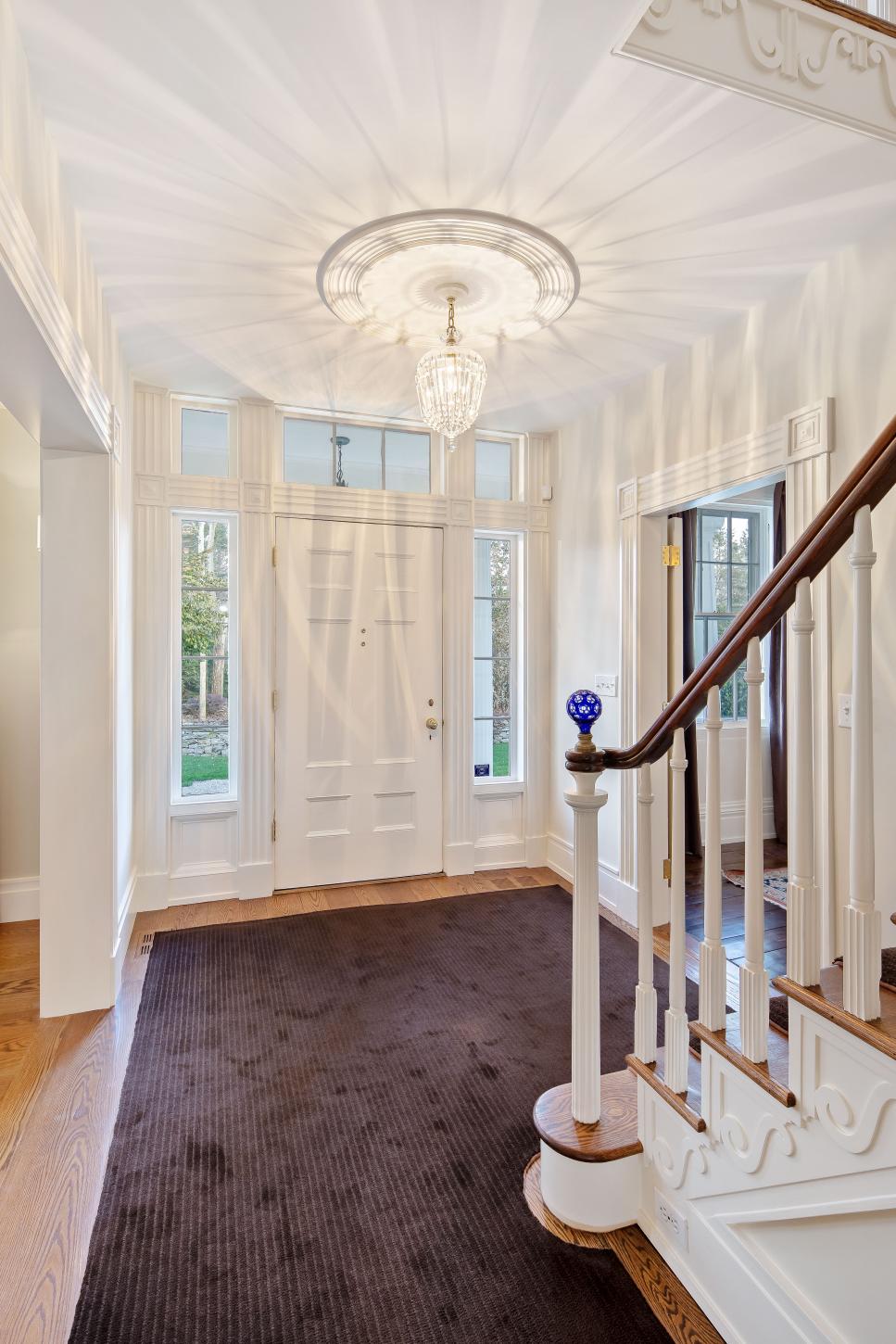 Transitional Foyer Includes Original Hardwood Floors | HGTV