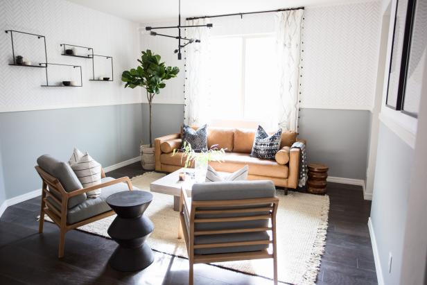 Gray Scandinavian Living Room