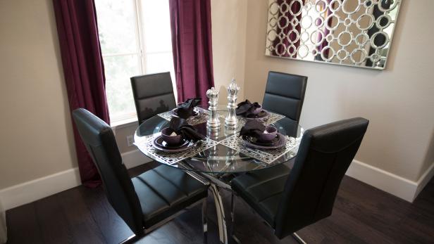 Ecletic Purple Dining Room With Black Chairs Hgtv Ecletic Purple Dining Room With Black Chairs Hgtv