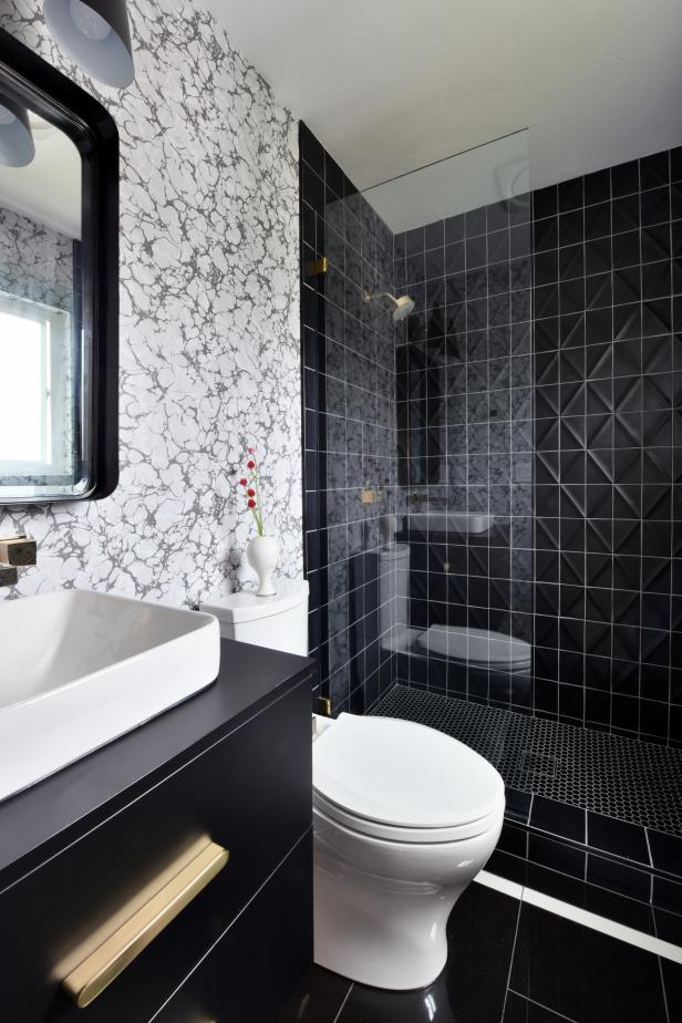 Black and White Bathroom Design | HGTV