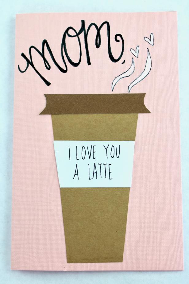 Show Mom how much you love her with an easy Mother's Day card made with card stock and marker.