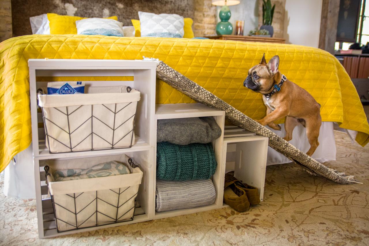 dog stairs with storage