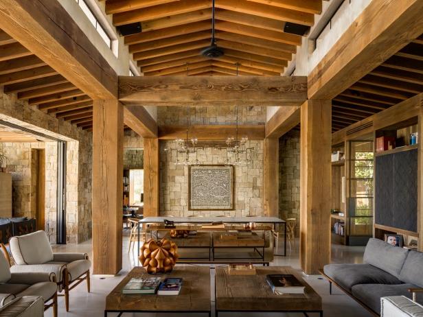 Exposed Beams Cathedral Ceiling Add Drama To Home In Baja