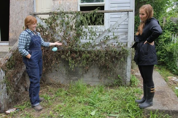 Karen and Minas reaction to the first look at the Parkway House as seen on Good Bones