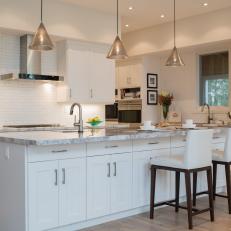 Contemporary Kitchen Complete With Quartzite Island 