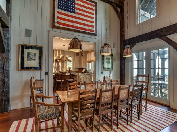 american flag dining room