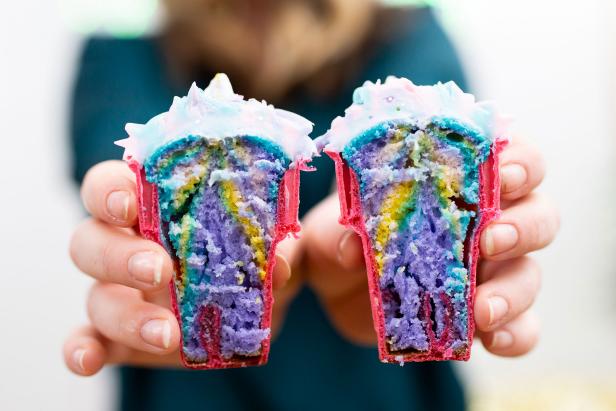 Bring a rainbow of color everywhere you go with this recipe for unicorn ice cream cone cupcakes! They're as cute as they are delicious.