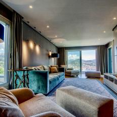 Lavish Living Room With Gorgeous Views