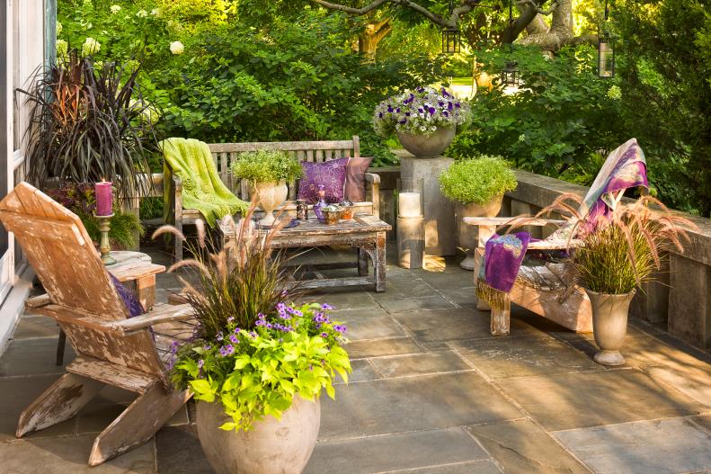Patio Retreat With Container Gardens