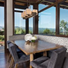 Bright Light Dining Area in Mountaintop Mansion