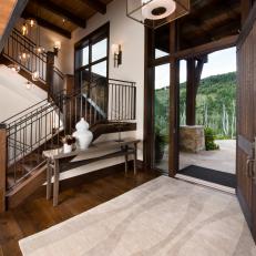 Contemporary Foyer of Mountaintop Mansion