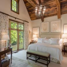 Master Bedroom with Impressive Wood Ceilings