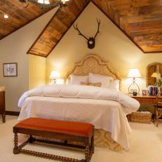 Bedroom with Wood Ceiling